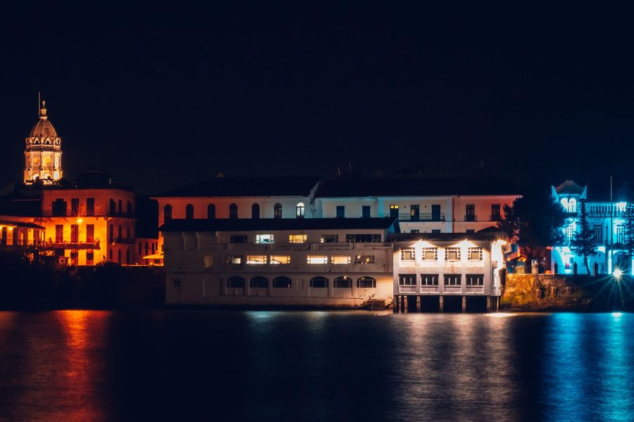 Casco Antiguo at night