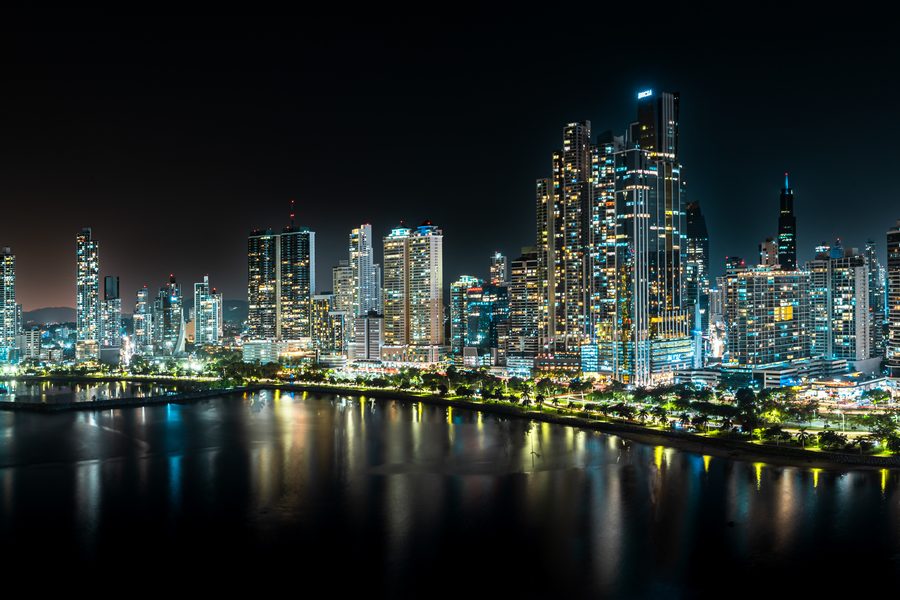 Panama City at night